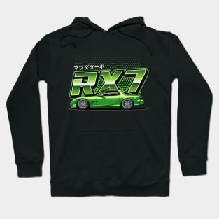 RX7 FD Retro Style (Lime Green) Hoodie